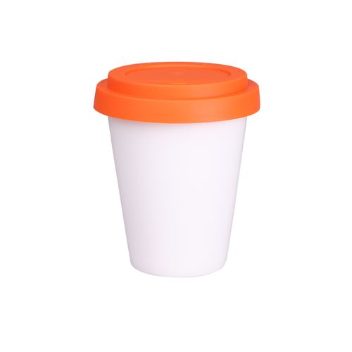 Beker Freedom Small Classic 200ml wit/oranje