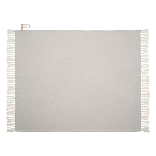Couverture à franges fabriquée à partir de matériaux 100 % recyclés