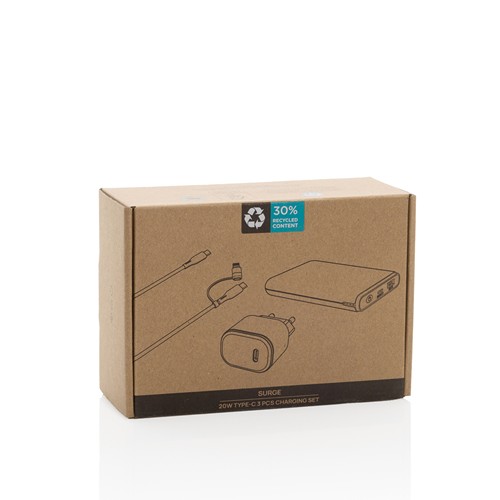 Set ricarica type C 20W 3 pezzi Surge in rPET RCS