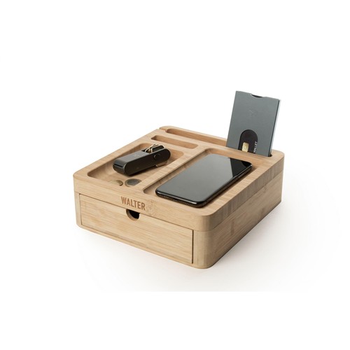 Walter Bamboo Big Dock 15W organizer en oplader Walter Bamboo Big Dock 15W organizer en oplader