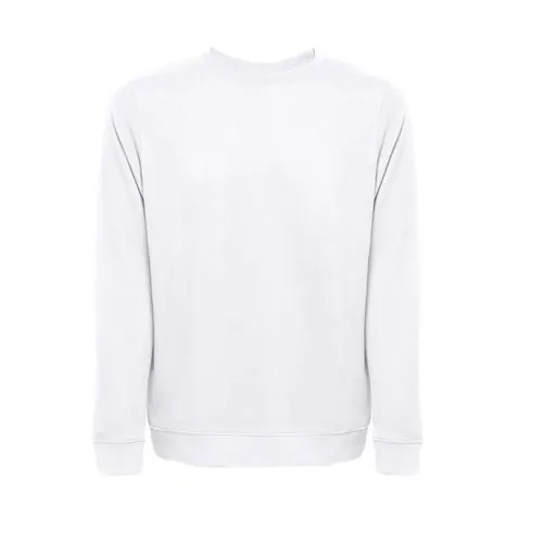 THC COLOMBO WH. Felpa (unisex) in spugna italiana non garzata. colore bianco