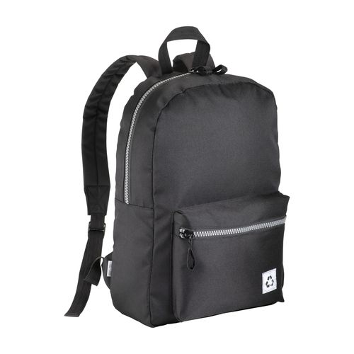 Laptop backpack in recycled PET with a melange effect Laptop backpack in recycled PET with a melange effect