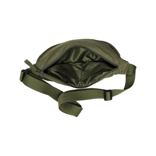 Borsa rotonda  in nylon con tracolla regolabile, chiusura con zip