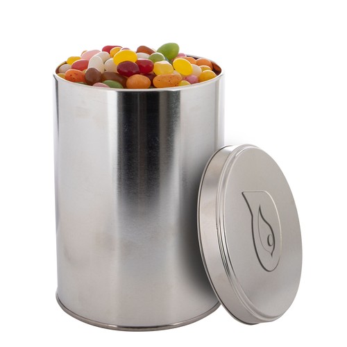 Large tin 1,3 liter with embossing