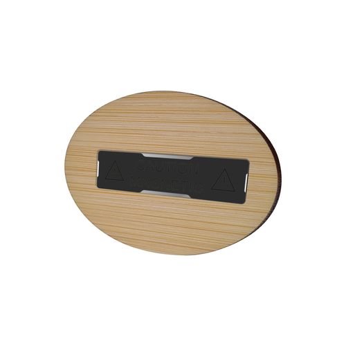 Badge Bamboo Oval 50 x 74 mm, Magnet, Engraving Badge Bamboo Oval 50 x 74 mm, Magnet, Engraving