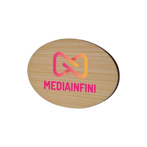 Badge Bamboo Oval 50 x 74 mm, Needle, Print in full color Badge Bamboo Oval 50 x 74 mm, Needle, Print in full color