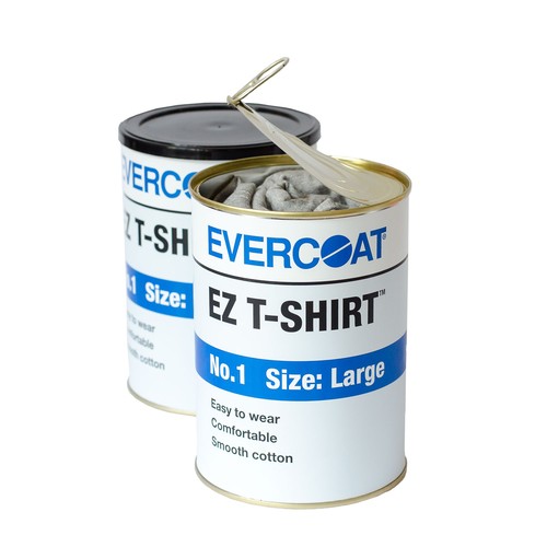 Camiseta blanca personalizada con impresión a 2 colores y en lata