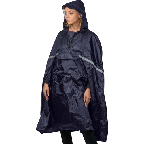 Rain poncho that folds into a belt bag