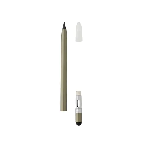 Aluminium inkless pen with eraser