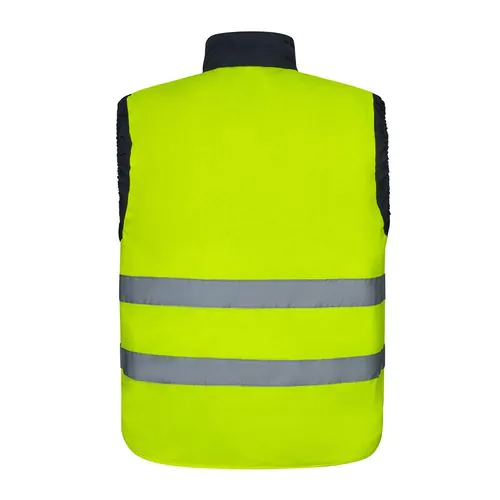VL DIANA. Padded vest (220g/m²), reversible and multi-pocket, in polyester (100%), with zip fastening and reversible puller