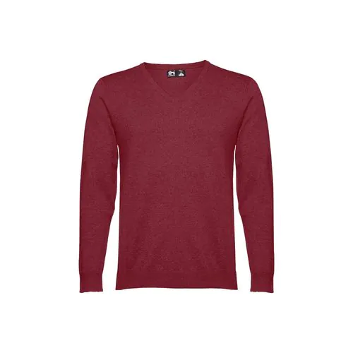 THC MILAN. Pullover da uomo con scollo a V in cotone e poliammide