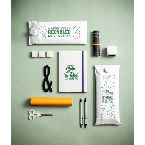 MILKY. A5 notepad made from recycled milk cartons with lined pages MILKY. A5 notepad made from recycled milk cartons with lined pages