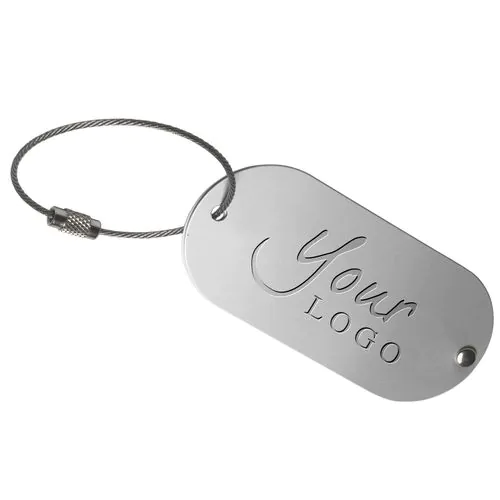 Aluminium luggage tag Isa