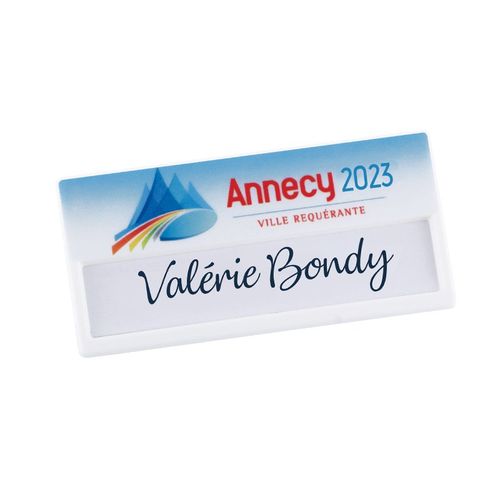 BADGE WITH SPACE FOR NAME, WITH MAGNET BADGE WITH SPACE FOR NAME, WITH MAGNET
