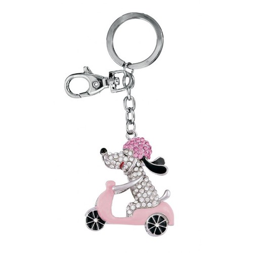 PORTE-CLÉS CHIEN SPRINT ROSE-SANS BOÎTE