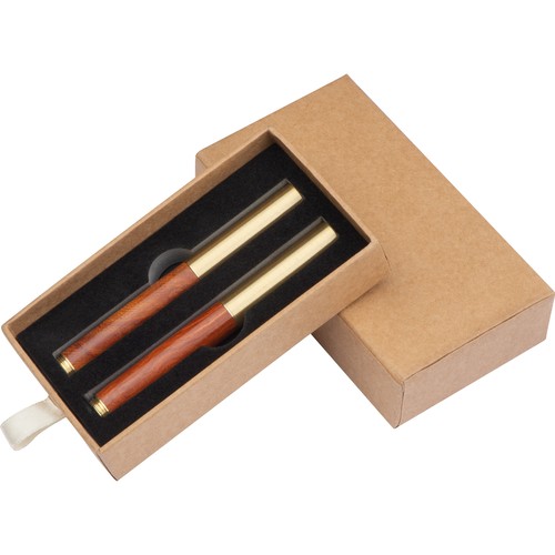 Writing set (brass and wood) Writing set (brass and wood)