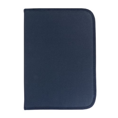 600D polyester brief folder with zip closure, 6 inside compartments