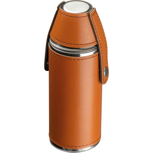 Stainless steel hip flask with 2 pins Stainless steel hip flask with 2 pins