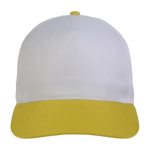 Polyester 5-panel cap with adjustable velcro strap