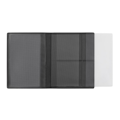 CreativDesign® Porte-cartes d'identité "Euro" en velours noir avec insert