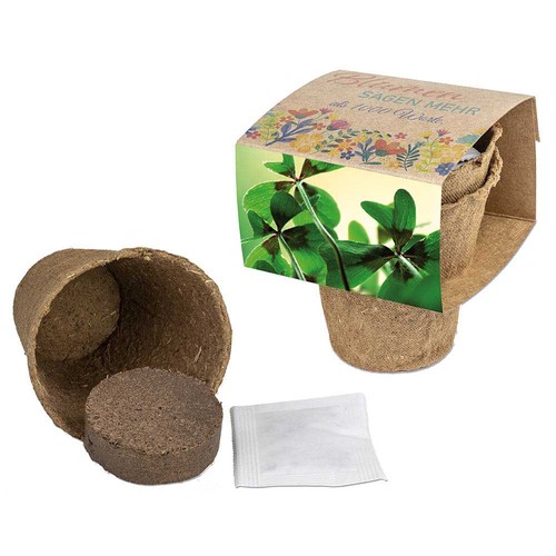 Cultivation set with seeds - Four-leaf clover