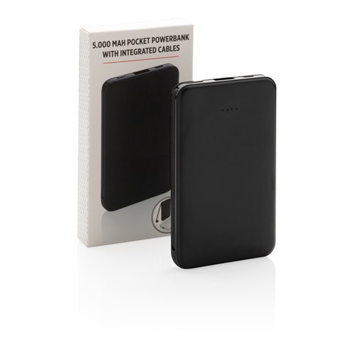 5.000 mAh Powerbank mit integriertem Kabel 5.000 mAh Powerbank mit integriertem Kabel