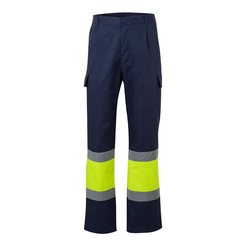 VL ARTEMIS. Two-tone trousers, in twill (190g/m²), cotton (20%) and polyester (80%)