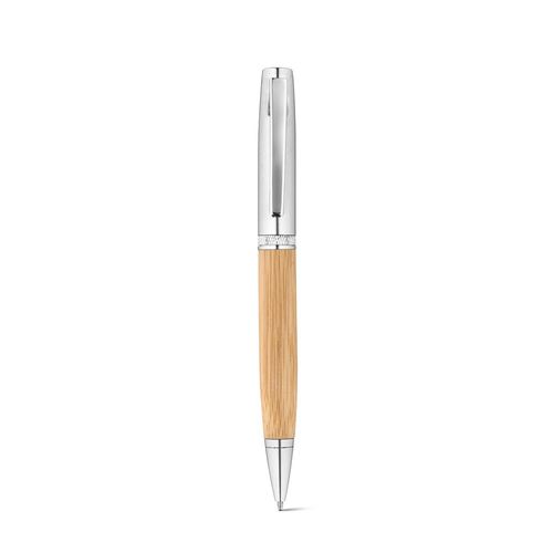 FUJI. Penna a sfera in metallo e bambù con custodia FUJI. Penna a sfera in metallo e bambù con custodia