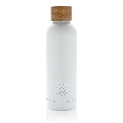 Wood RCS certified recycled stainless steel vacuum bottle Wood RCS certified recycled stainless steel vacuum bottle