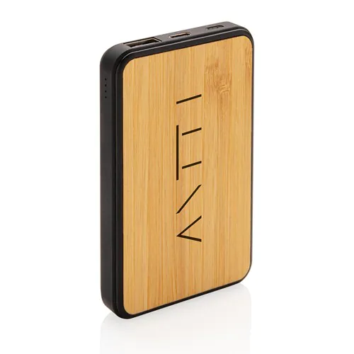 Batterie de secours 5000mAh en plastique recyclé et RCS Batterie de secours 5000mAh en plastique recyclé et RCS