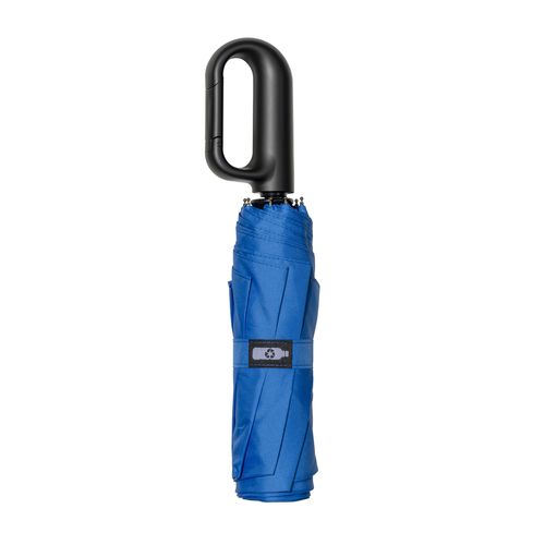 Automatic R-PET umbrella with carabiner handle Automatic R-PET umbrella with carabiner handle