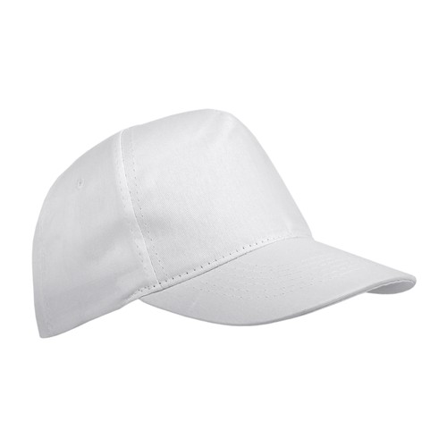 Cotton 5-panel cap with 2 mm-thick visor, embroidered eyelets and adjustable velcro strap Cotton 5-panel cap with 2 mm-thick visor, embroidered eyelets and adjustable velcro strap