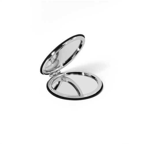 FREYA. Miroir rond double face avec extérieur en PU mat