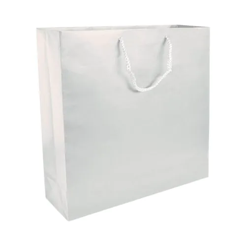 157 g/m2 matte laminated paper shopping bag with gusset and bottom reinforcement