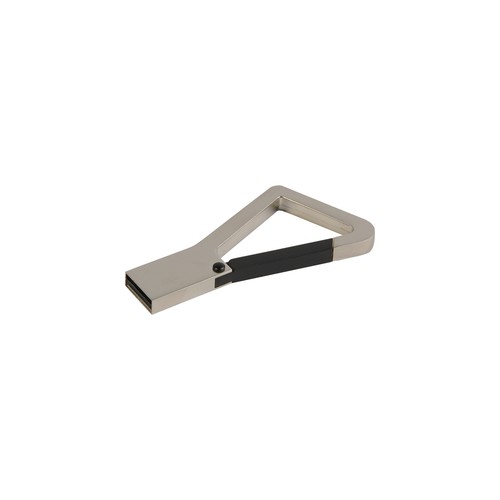 4 GB metal pen drive with snap hook. Upload on request with delivery in 2 weeks
