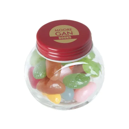 Kleine glazen pot jelly beans Kleine glazen pot jelly beans