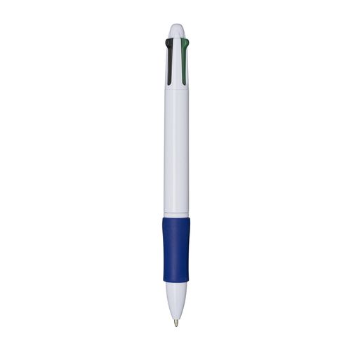 Penna a scatto in plastica 4 refill. Impugnatura gommata