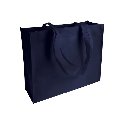 Non woven sticked shopping bag, long handle and gusset
