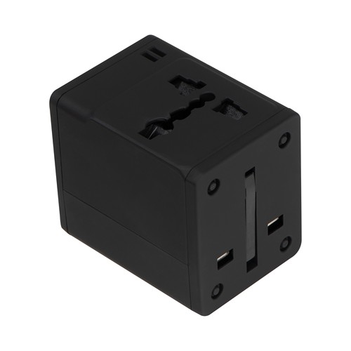 Rubberized travel adapter