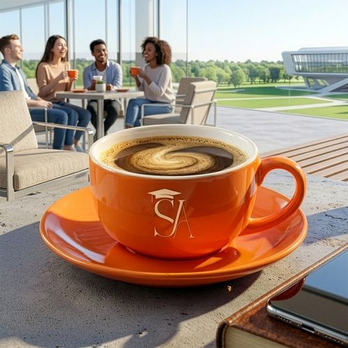 Kopje Sonata Set 220ml oranje/wit