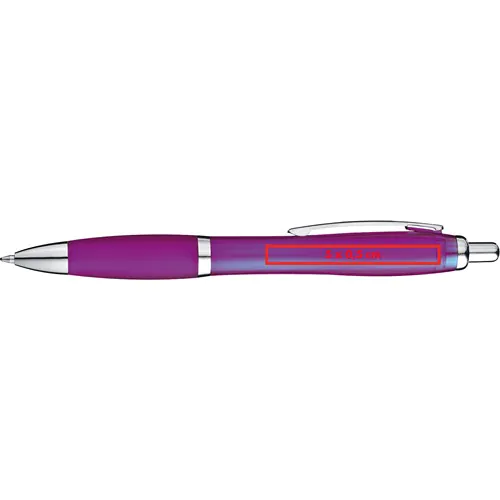 Transparent ball pen with rubber grip Transparent ball pen with rubber grip