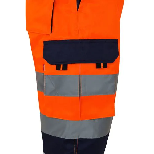 VL HADES. Two-tone multi-pocket Bermuda shorts (210g/m²), in cotton (20%) and polyester (80%)