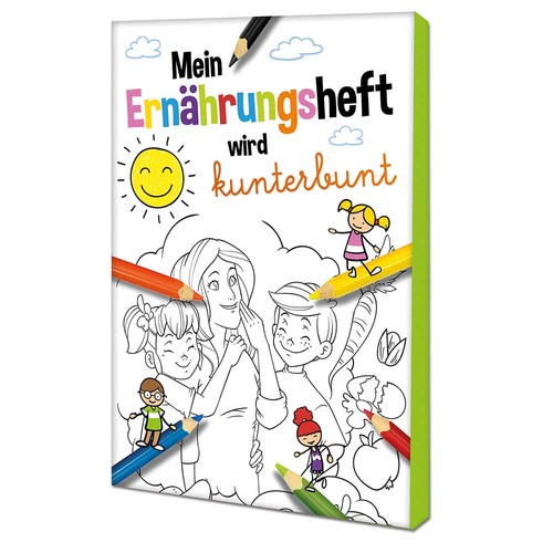 Colouring book / set A6 - Nutrition - Colouring set with individual front and back sides Colouring book / set A6 - Nutrition - Colouring set with individual front and back sides