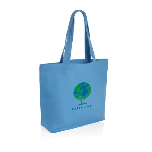 Impact Aware™ recycled canvas shopper met vakje 240gsm Impact Aware™ recycled canvas shopper met vakje 240gsm
