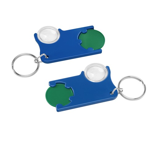 Chip holder with 1€ chip and magnifier Chip holder with 1€ chip and magnifier