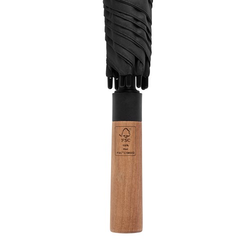 Parapluie 30" en rPET Aware™ et poignée en acacias Parapluie 30" en rPET Aware™ et poignée en acacias
