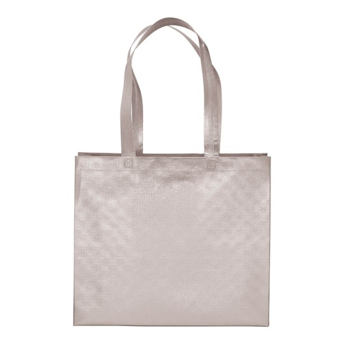 Bolsa con fuelle de tejido sin tejer laminado 100 g/m2 termosoldado, con asas largas Bolsa con fuelle de tejido sin tejer laminado 100 g/m2 termosoldado, con asas largas