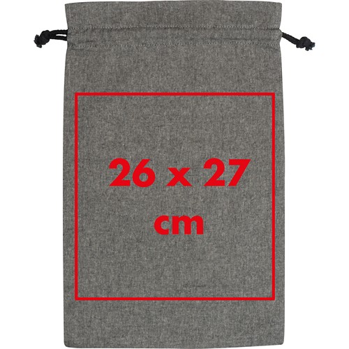 Large drawstring bag made from recycled cotton Large drawstring bag made from recycled cotton