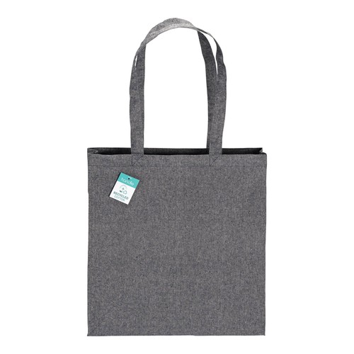 190 g/m2 recycled cotton shopping bag, long handles and gusset