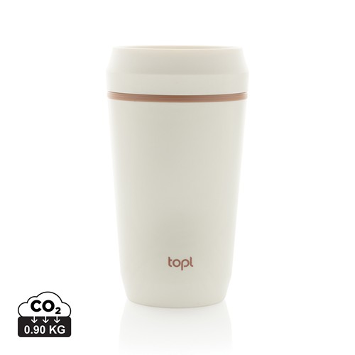 Bicchiere Topl in rPlastica con tappo 360 brevettato 354ml